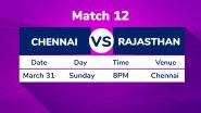 CSK vs RR, IPL 2019 Match 12 Preview: Chennai Super Kings Look to Dominate Bottom-Placed Rajasthan Royals