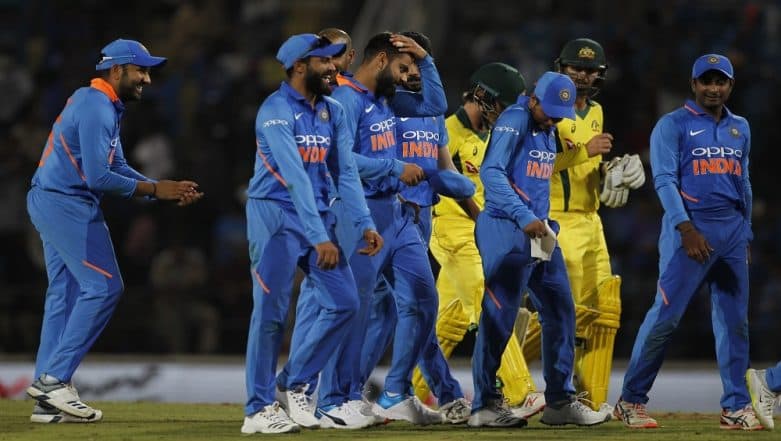 India vs Australia 2nd ODI 2019: Men in Blue Beat Aussies in a Thriller, Leads 5-Match Series 2–0 India vs Australia 2nd ODI 2019: Men in Blue Beat Aussies in a Thriller, Leads 5-Match Series 2–0