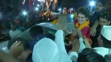 Priyanka Gandhi Holds Roadshow in Mirzapur On Day 2 Of Ganga Yatra Ahead of 2019 Lok Sabha Elections, See Pics