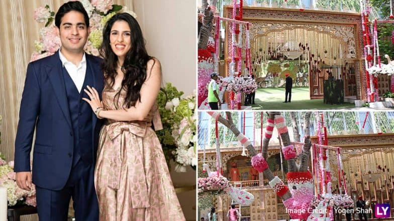 Akash Ambani-Shloka Mehta Wedding Decoration Pics: Antilia Decked Up ...