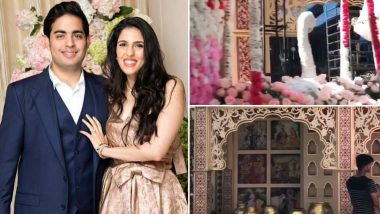 Akash Ambani-Shloka Mehta Wedding Preparations: The Larger Than Life Set, Floral Arrangements, Turns Antilia Into a Visual Beauty – See Pics