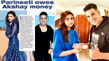 Parineeti Chopra Always Pays Her Debt! The Kesari Actress Gives Money to Akshay Kumar after a Joke Makes Newspaper Headline - See Pic
