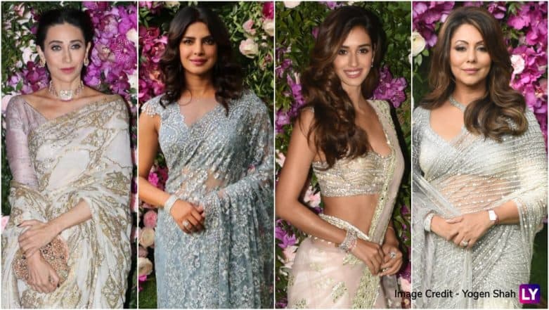 Priyanka Chopra, Disha Patani, Gauri Khan, Karisma Kapoor - All The Desi Girls In Dazzling Sarees At Akash Ambani And Shloka Mehta's Wedding! Priyanka Chopra, Disha Patani, Gauri Khan, Karisma Kapoor - All The Desi Girls In Dazzling Sarees At Akash Ambani And Shloka Mehta's Wedding!