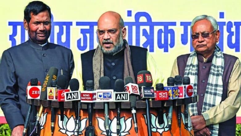 Lok Sabha Elections 2019: BJP, JD(U), LJP Announce List of Constituencies They Will Contest in Bihar, Check Here Lok Sabha Elections 2019: BJP, JD(U), LJP Announce List of Constituencies They Will Contest in Bihar, Check Here