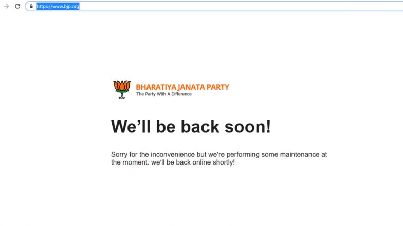 BJP Official Website www.bjp.org Down For Third Day After Being 'Hacked'