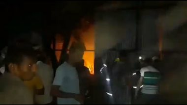 Mumbai: Fire Breaks Out at Chembur's Siddharth Colony, Emergency Services Pushed in; Watch Video