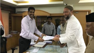 Lok Sabha Elections 2019: AIMIM President Asaduddin Owaisi Files Nomination Papers from Hyderabad