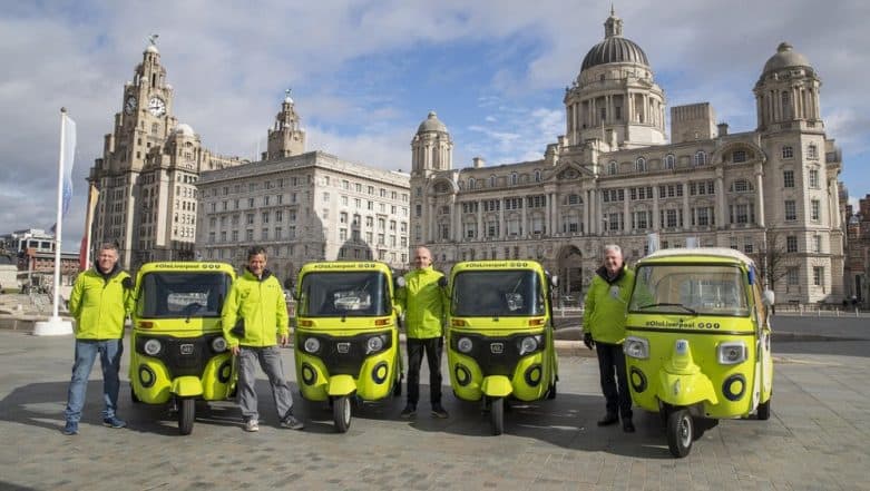 Ola UK Introduces Bajaj & Piaggio Green Tuk-Tuks in Merseyside; Free Rickshaw Rides Offered Around Liverpool City Centre Ola UK Introduces Bajaj & Piaggio Green Tuk-Tuks in Merseyside; Free Rickshaw Rides Offered Around Liverpool City Centre