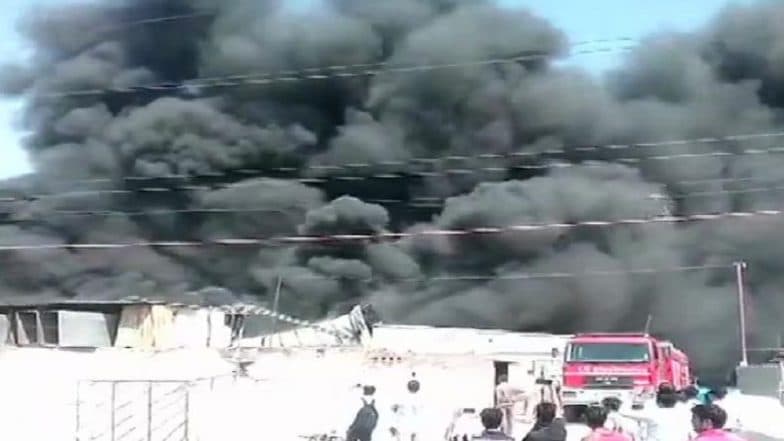 Fire Engulfs Thermocol Factory at Industrial Area in Uttar Pradesh's Greater Noida Fire Engulfs Thermocol Factory at Industrial Area in Uttar Pradesh's Greater Noida