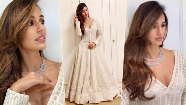 Disha Patani Looks Divine in a Rohit Bal Lehenga for #TheWhiteSeries Pictures From Akash Ambani-Shloka Mehta's Pre-Wedding Ceremony