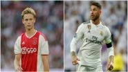 UEFA Champions League 2018-19: Real Madrid's Captain Sergio Ramos will be Sorry if We Win, Says Ajax's Frenkie de Jong