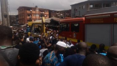 Lagos Building Collapse: At Least 10 Children Trapped As 4-Storey Structure Collapses Near Itafaji Market