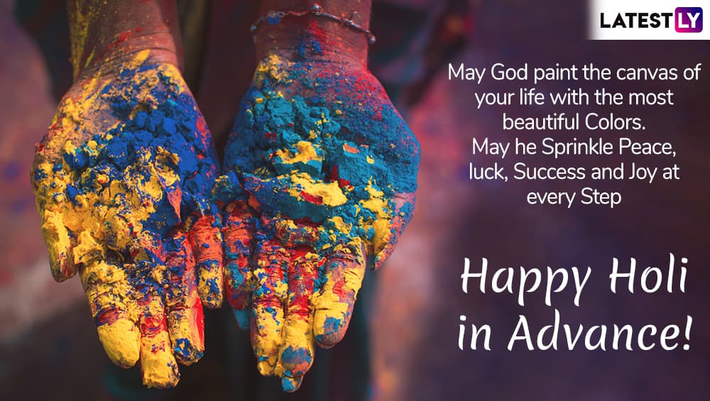 Happy Holi 2019 Wishes In Advance Whatsapp Stickers Sms Facebook