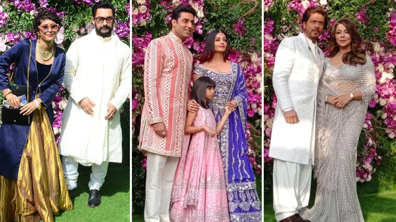 Akash Ambani and Shloka Mehta Wedding: SRK-Gauri, Aamir-Kiran, Abhishek-Aishwarya – Which Celebrity Couple Was the Best Dressed?