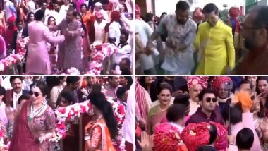 Akash Ambani and Shloka Mehta Wedding: Shah Rukh Khan, Karan Johar and Ranbir Kapoor Rock the Dance Floor! Watch Video