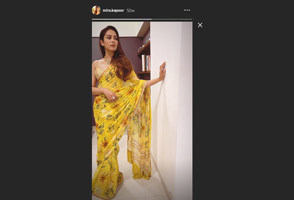 Mira Rajput Looks Like A Beautiful Ray Of Sunshine In This Yellow Saree See Pic Latestly Check out mira rajput mehdi photos in traditional yellow lehenga choli. mira rajput looks like a beautiful ray