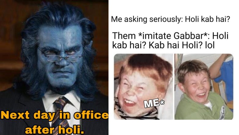 Holi 2019: Funny Memes, Jokes and GIFs to Add More Rang to the Festival of  Colours | 👍 LatestLY