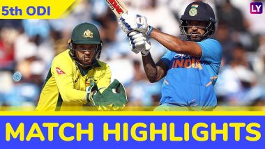 IND vs AUS 5th ODI 2019 Stats Highlights: Usman Khawaja, Adam Zampa Guide Australia to Series Win