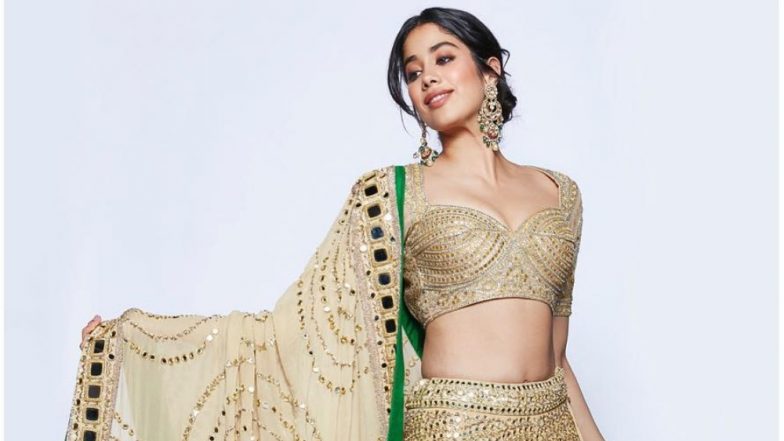 Just 3 Gorgeous Pictures Of Janhvi Kapoor In A Sublime Abu Jani Sandeep Khosla Lehenga From Akash Ambani - Shloka Mehta's Wedding Reception!