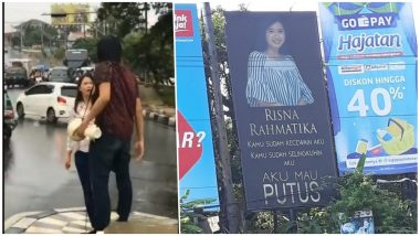 Indonesian Man Catches Cheating Girlfriend, Announces Breakup With Her on Ad Billboard, View Pic!
