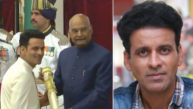 Padma Awards 2019: Satyameva Jayate Actor Manoj Bajpayee Receives the Padma Shri Award (View Pics)