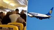 Man's Nose Bitten Off in a Mid-Air Brawl on Ryanair Flight, Passengers Horrified (Watch Video)
