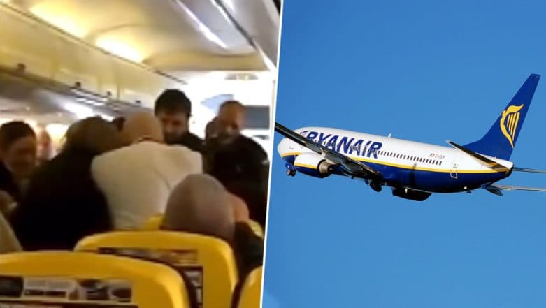 Man's Nose Bitten Off in a Mid-Air Brawl on Ryanair Flight, Passengers Horrified (Watch Video) Man's Nose Bitten Off in a Mid-Air Brawl on Ryanair Flight, Passengers Horrified (Watch Video)