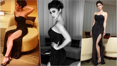 Mouni Roy Oozes Glamour in a Black Off-the-Shoulder Gown With Daringly High Slit at Femina Stylista North 2019 Finale! View Pics