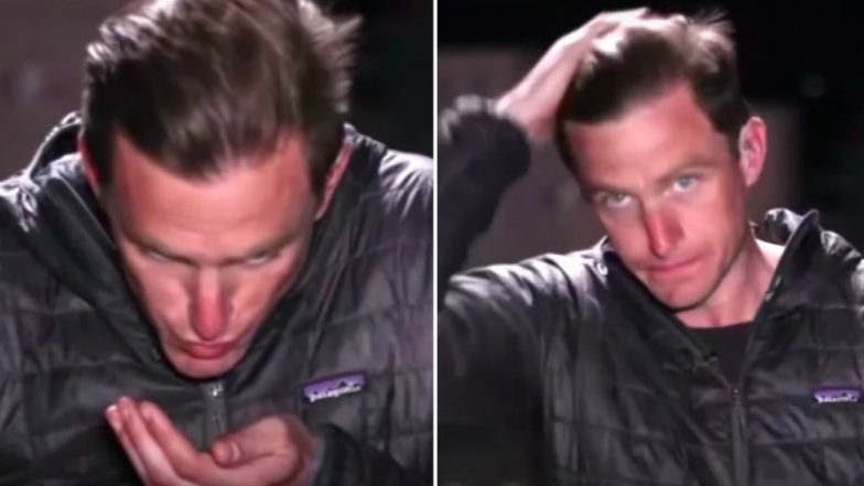 NBC News Reporter Matt Bradley Styles His Hair With Spit on Live TV! Video Goes Viral