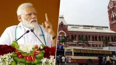 Chennai Central Station to be Renamed After MGR, Announcement in Tamil on Tamil Nadu-bound Flights: PM Narendra Modi