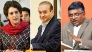 Priyanka Gandhi Mocks BJP Celebrating Diamantaire Nirav Modi&rsquo;s Arrest in London, Asks &lsquo;Who Let Him Go?&rsquo;