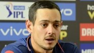 Quinton de Kock Admits Security Was a Concern Before Reaching Pakistan to Play Upcoming Bilateral Series