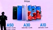Samsung Galaxy A50, Galaxy A30 & Galaxy A10 Smartphones Launched in India