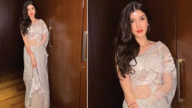 Ananya Pandey’s Bestie Shanaya Kapoor Cuts a Pretty Figure in Gorgeous Abu Jani Sandeep Khosla Saree (View Pics and Videos)