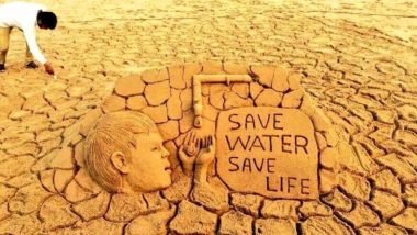 World Water Day 2019: Sudarshan Pattnaik Spreads Message of ‘Save Water Save Life’ Through Sand Art; See Pic