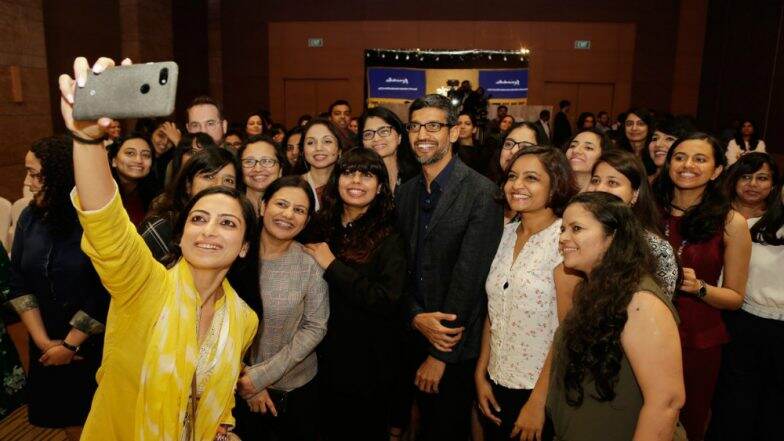 Google CEO Sundar Pichai in Mumbai to Celebrate International Women's Day 2019 Google CEO Sundar Pichai in Mumbai to Celebrate International Women's Day 2019