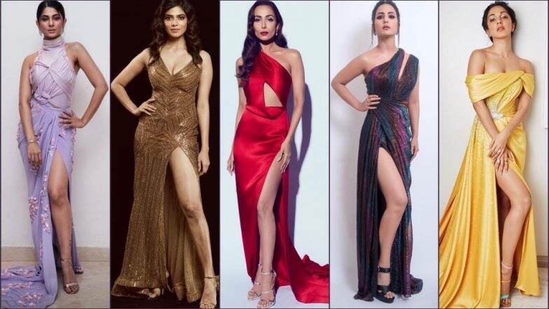 Rock Sexy Thigh-High Slit Like Hina Khan, Malaika Arora, Jennifer Winget, Kiara Advani & Malavika Mohanan (View Pics) Rock Sexy Thigh-High Slit Like Hina Khan, Malaika Arora, Jennifer Winget, Kiara Advani & Malavika Mohanan (View Pics)