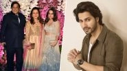 Akash Ambani-Shloka Mehta Reception: Varun Dhawan Has an EPIC Reaction to Girlfriend Natasha Dalal Attending the Bash With His Parents