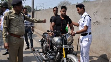 BJP Activists Participating in 'Vijay Sankalp' Bike Rallies Stopped by Police in West Bengal