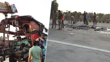 Greater Noida Road Accident: Bus Rams Into Truck on Yamuna Expressway, Eight Dead
