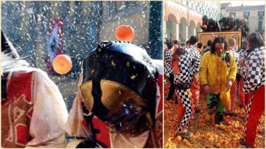Battle of the Oranges 2019 in Northern Italy: Ivrea Gets Juiced During Its Annual Festival (Watch Video)