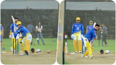 MS Dhoni Hits Towering Sixes Ahead of IPL 2019; CSK Captain Meets Fans Post Practice (Watch Videos and pics)