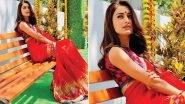 Erica Fernandes Aka Kasautii Zindagii Kay 2&rsquo;s Prerna Stuns in a Printed Red Saree in Her Latest Instagram Post &ndash; View Pic