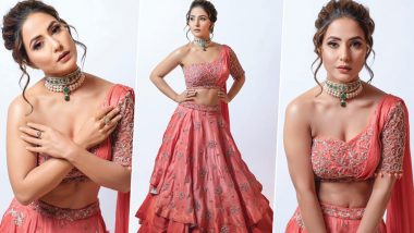 Hina Khan Sets Runway on Fire in a Peach Bridal Avatar at Bombay Times Fashion Week - Watch Video
