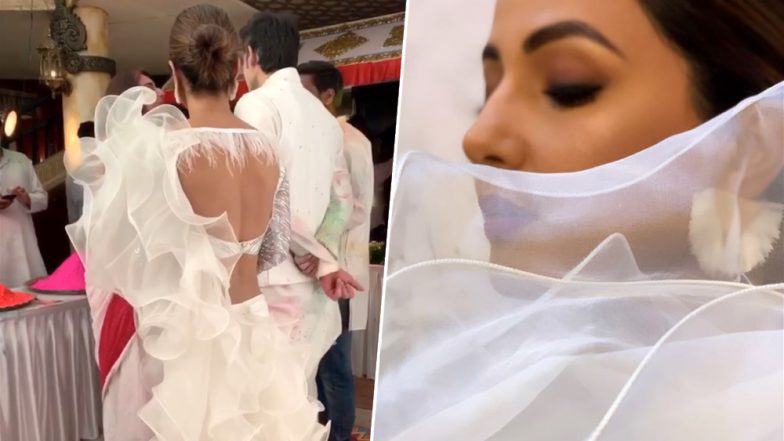 Pretty as a Pearl! Hina Khan Looks like a Vision in White for Kasautii Zindagii Kay 2 Holi Special Episode – View Pics