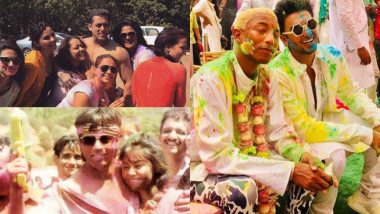 Holi 2019: These 10 Pictures of Ranveer Singh, Pharell Wiliams, Shah Rukh Khan, Salman Khan Will Put You in the Festive Spirit