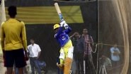 MS Dhoni&rsquo;s Chennai Super Kings Sweats it Out in the Nets Ahead of IPL 2021 (See Pics)