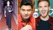 PewDiePie vs T-series: Sunny Leone Supports Bhushan Kumar&rsquo;s Music Company Over Swedish YouTuber Felix Arvid Ulf Kjellberg (Watch Video)