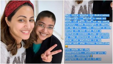 Kasautii Zindagii Kay 2: Despite Hina Khan’s Terrible Neck Pain, a Fan Manages to Bring a Smile on the Actress’ Face – See Pic