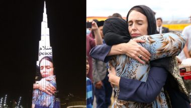 Burj Khalifa Displays Photo of New Zealand PM Jacinda Ardern Embracing Woman; Saudi PM Thanks Her for 'Sincere Empathy'